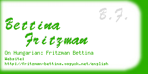bettina fritzman business card